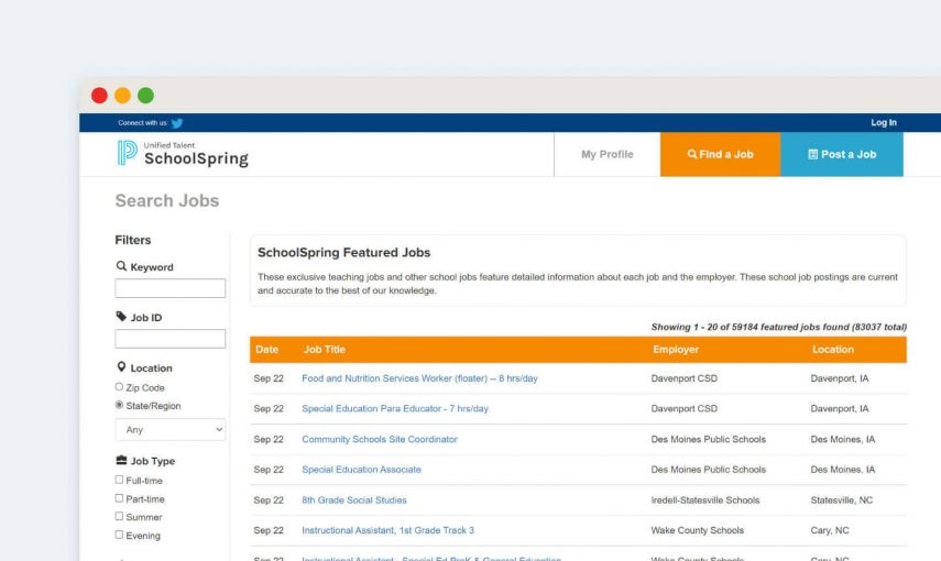 PowerSchool SchoolSpring Job Board PowerSchool
